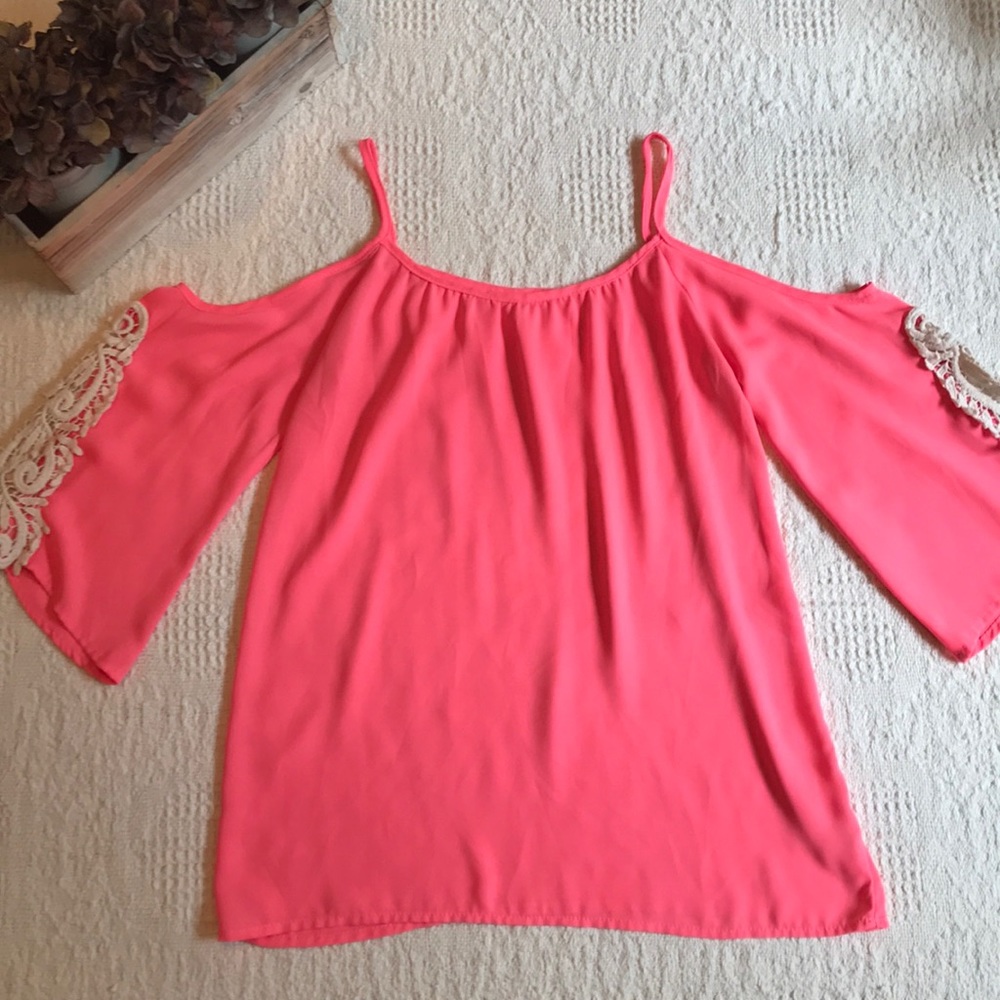 Sage pink cold shoulder top